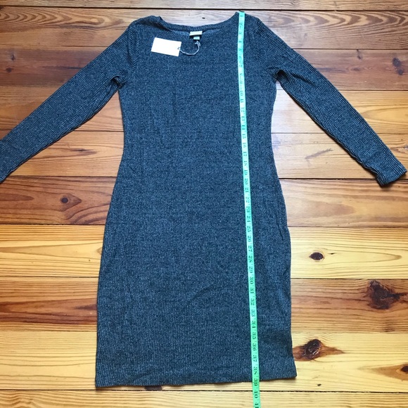 A New Day Gray Knit Bodycon Dress, NWT, M - Picture 9 of 14
